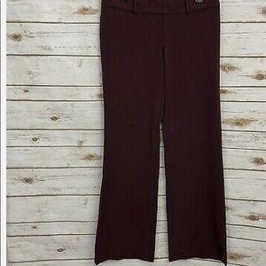 Loft Plum Burgundy Marisa Trouser Career Pants Bootcut Size 6S